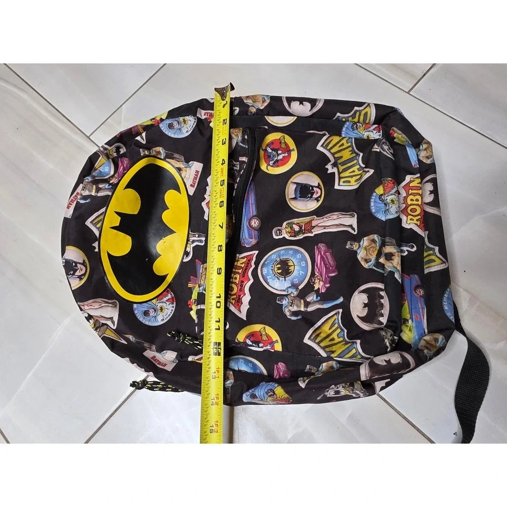 Batman and Robin‎ Comic Print Backpack Black Yellow DC Comics Superhero Bag